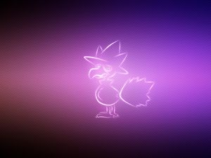 Preview wallpaper murkrow, pokemon, background, lilac