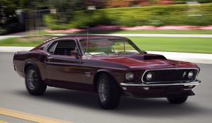 Preview wallpaper muscle car, 1969, ford boss, 429, mustang, fastback