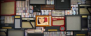 Preview wallpaper music, retro, vinyl, players, portrait