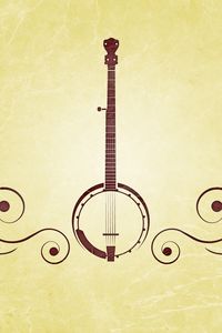 Preview wallpaper musical instrument, guitar, green, brown