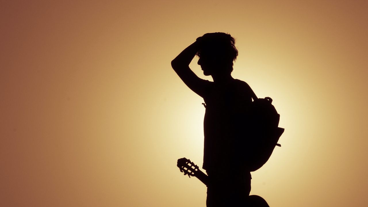 guitarist silhouette wallpaper