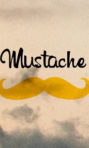 Preview wallpaper mustache, minimalism, inscription