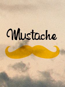 Preview wallpaper mustache, minimalism, inscription