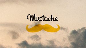 Preview wallpaper mustache, minimalism, inscription