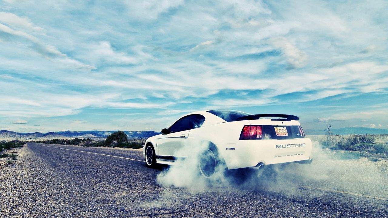 Wallpaper mustang, coupe, ford, drift