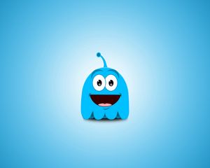 Preview wallpaper muzzle, blue, vector, funny
