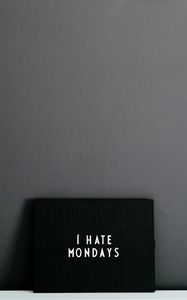 Preview wallpaper nameplate, inscription, monday, hatred