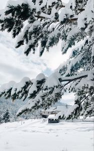 Preview wallpaper nature, house, snow, winter, landscape