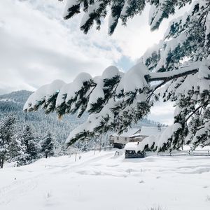 Preview wallpaper nature, house, snow, winter, landscape