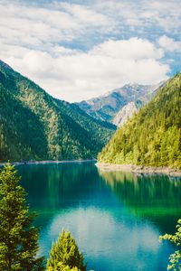 Preview wallpaper nature, lake, forest, mountains