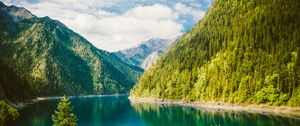 Preview wallpaper nature, lake, forest, mountains