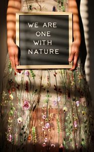 Preview wallpaper nature, unity, phrase, words, girl, hands