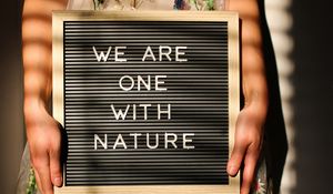 Preview wallpaper nature, unity, phrase, words, girl, hands