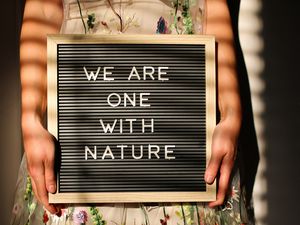Preview wallpaper nature, unity, phrase, words, girl, hands