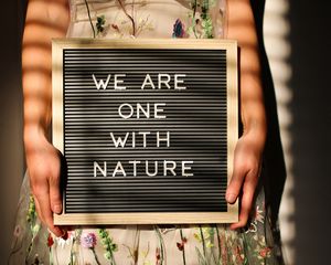 Preview wallpaper nature, unity, phrase, words, girl, hands