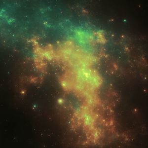 Preview wallpaper nebula, abstraction, cloud, light, glare