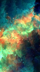 Preview wallpaper nebula, cloud, colorful, sparks, abstraction