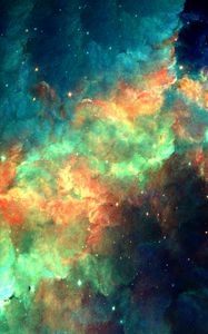 Preview wallpaper nebula, cloud, colorful, sparks, abstraction