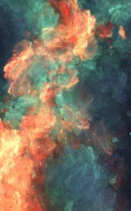 Preview wallpaper nebula, cloud, colorful, fiery, sparks, abstraction