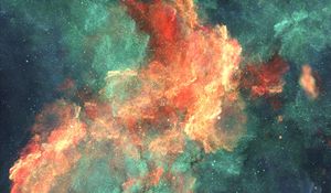 Preview wallpaper nebula, cloud, colorful, fiery, sparks, abstraction