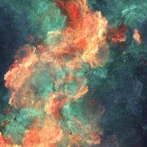 Preview wallpaper nebula, cloud, colorful, fiery, sparks, abstraction