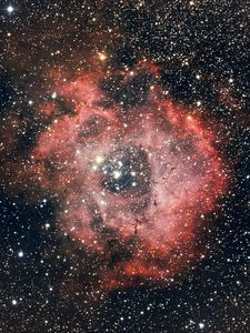 Preview wallpaper nebula, cloud, stars, space, red