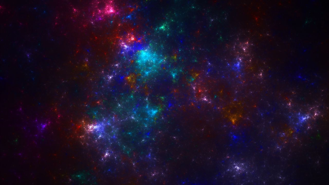Wallpaper nebula, colorful, abstraction, glare, light
