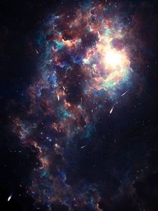 Preview wallpaper nebula, galaxy, asteroids, stars, space, universe