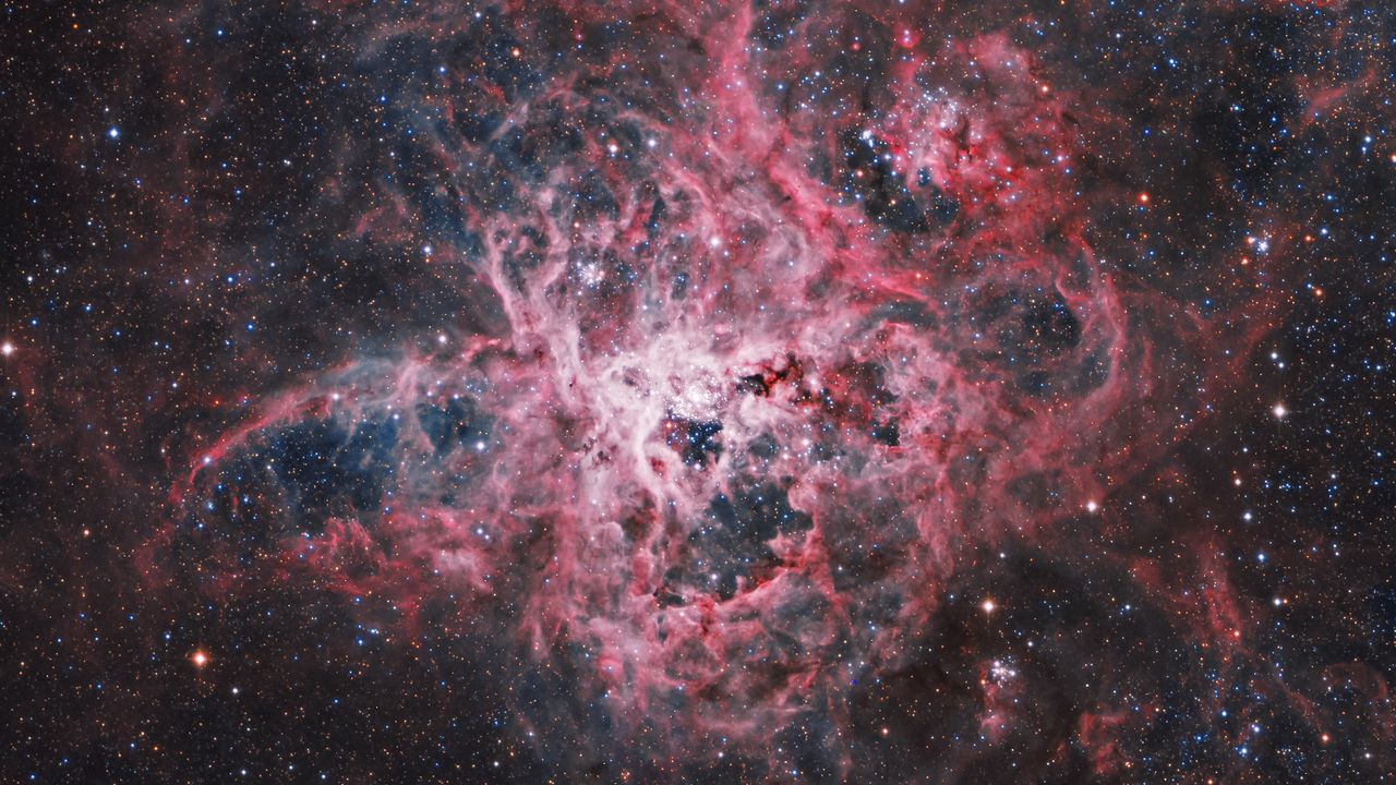 Wallpaper nebula, galaxy, glow, space, stars