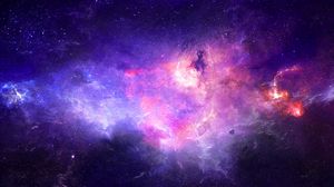 Preview wallpaper nebula, galaxy, light, glow, space