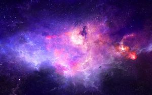 Preview wallpaper nebula, galaxy, light, glow, space