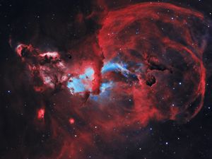Preview wallpaper nebula, galaxy, space, glow, colorful