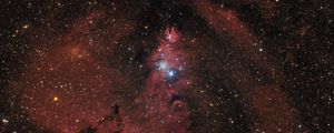 Preview wallpaper nebula, galaxy, space, stars, glow, red