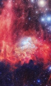 Preview wallpaper nebula, galaxy, stars, red, space