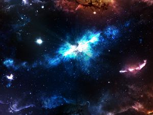 Preview wallpaper nebula, galaxy, stars, space, colorful