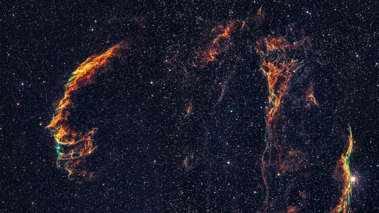 Wallpaper nebula, galaxy, stars, glow, space, universe
