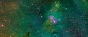Preview wallpaper nebula, galaxy, stars, constellation, space, green