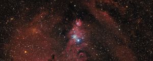 Preview wallpaper nebula, galaxy, stars, space, glow, universe