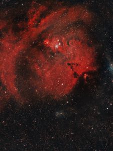 Preview wallpaper nebula, galaxy, stars, cloud, space, red