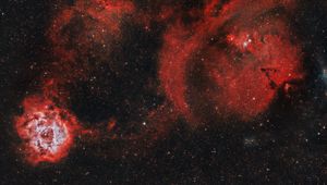 Preview wallpaper nebula, galaxy, stars, cloud, space, red