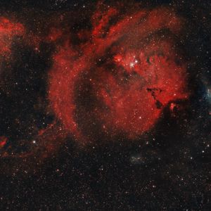 Preview wallpaper nebula, galaxy, stars, cloud, space, red