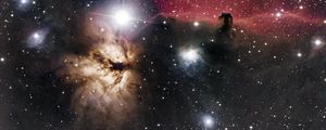 Preview wallpaper nebula, galaxy, stars, glare, space, universe