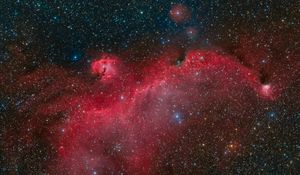 Preview wallpaper nebula, galaxy, stars, space, pink