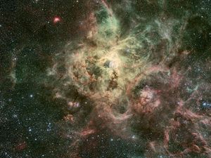 Preview wallpaper nebula, galaxy, stars, universe, spots, flashes