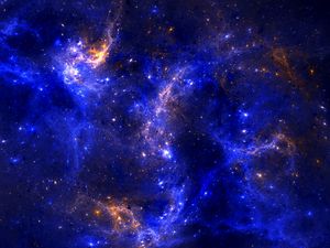 Preview wallpaper nebula, glare, light, fractal, abstraction