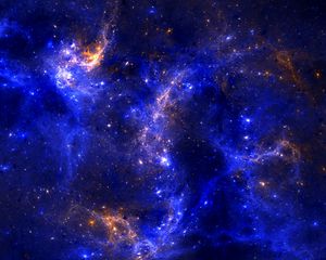Preview wallpaper nebula, glare, light, fractal, abstraction
