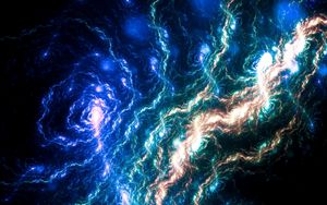 Preview wallpaper nebula, glow, colorful, dark, abstraction