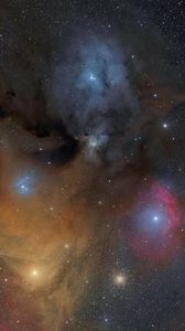 Preview wallpaper nebula, glow, stars, lights, space