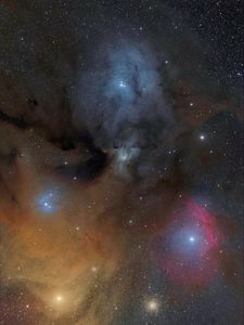 Preview wallpaper nebula, glow, stars, lights, space
