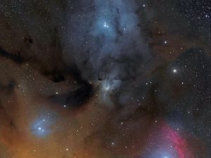 Preview wallpaper nebula, glow, stars, lights, space